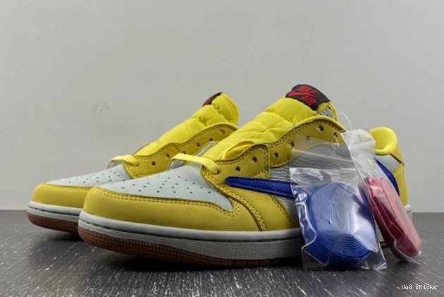 Low Reliable Travis 45 OG Scott  SP DZ4137-700 Canary Retro Jordan 1 (Women's) 1023